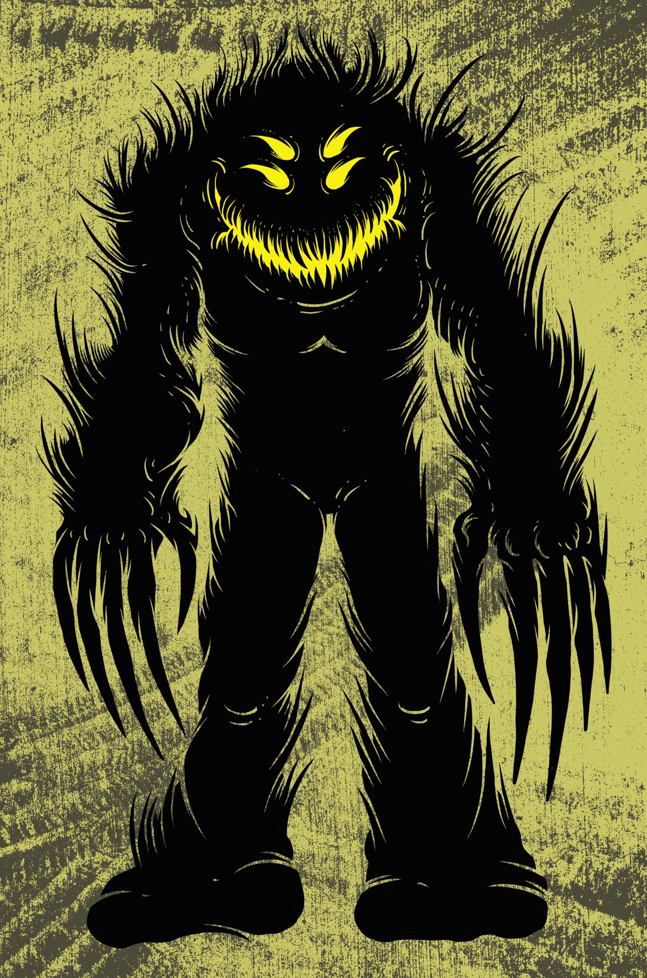 Beast of Beckley - Cryptid Empire - Original Artwork by David J. Hardie