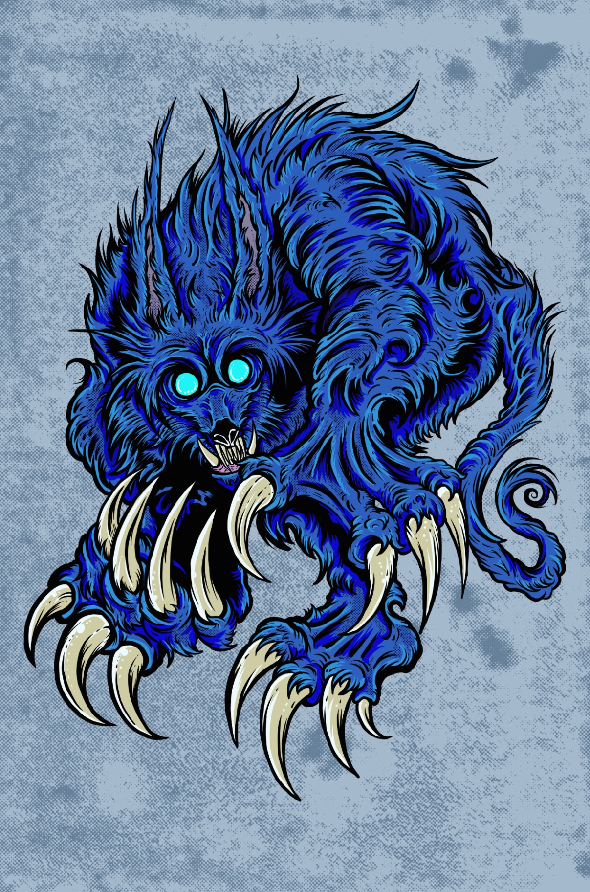 Blue Devil - Cryptid Empire - Original Artwork by David J. Hardie