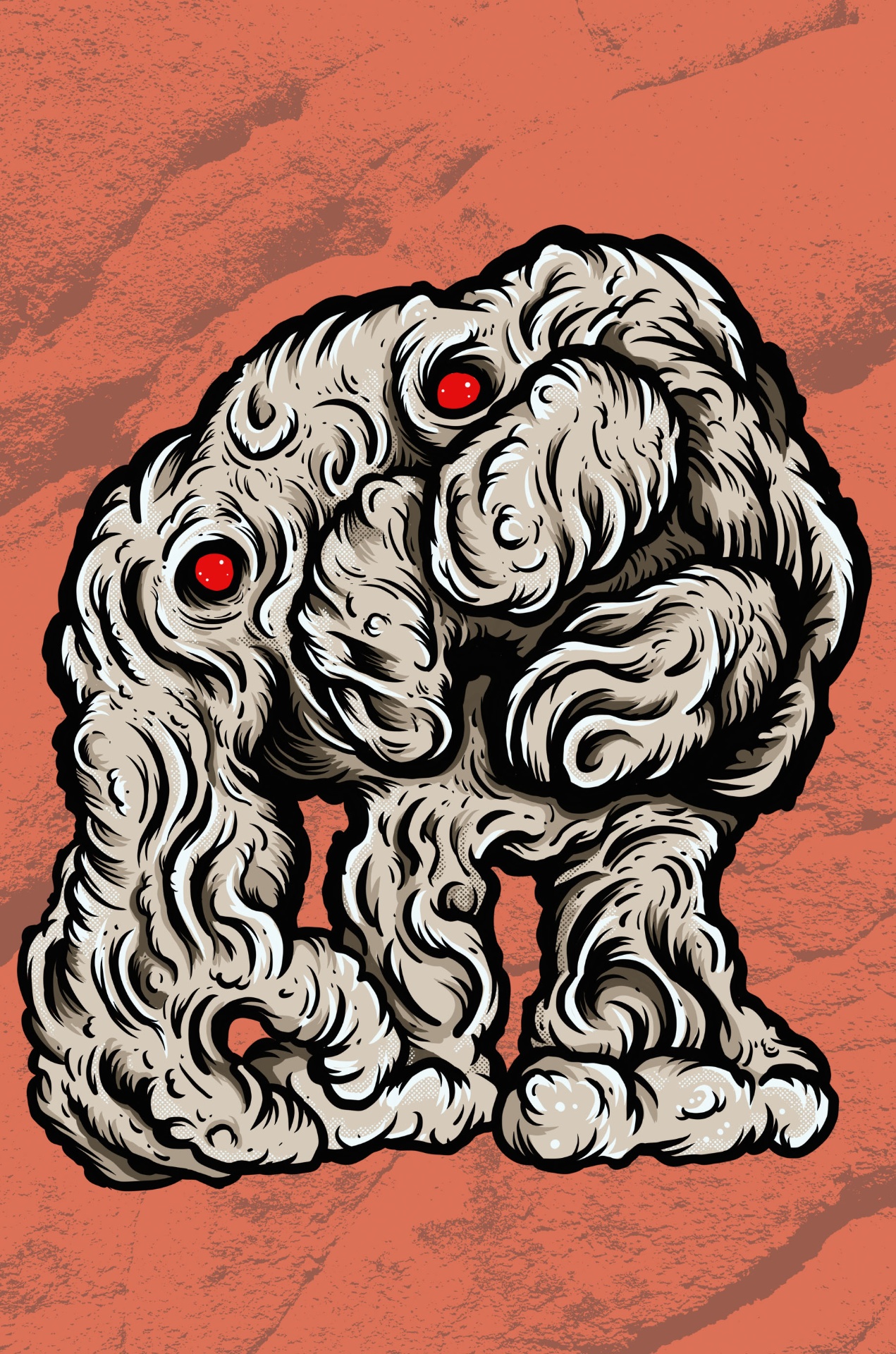 Grafton Monster - Cryptid Empire Grafton Monster Alternate Illustration - Cryptid Empire - Artwork by David J. Hardie
