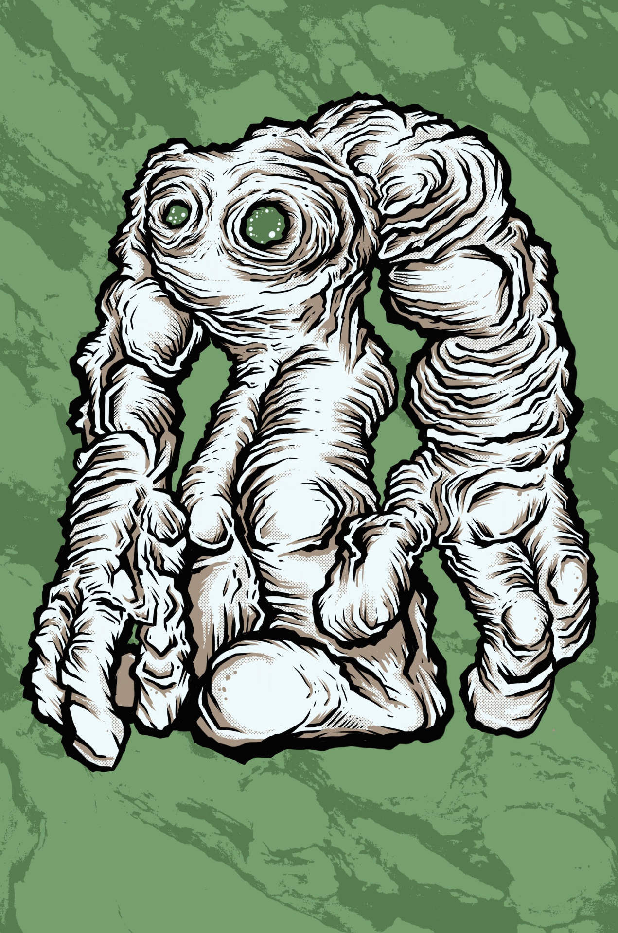 Grafton Monster - Cryptid Empire - Original Artwork by David J. Hardie
