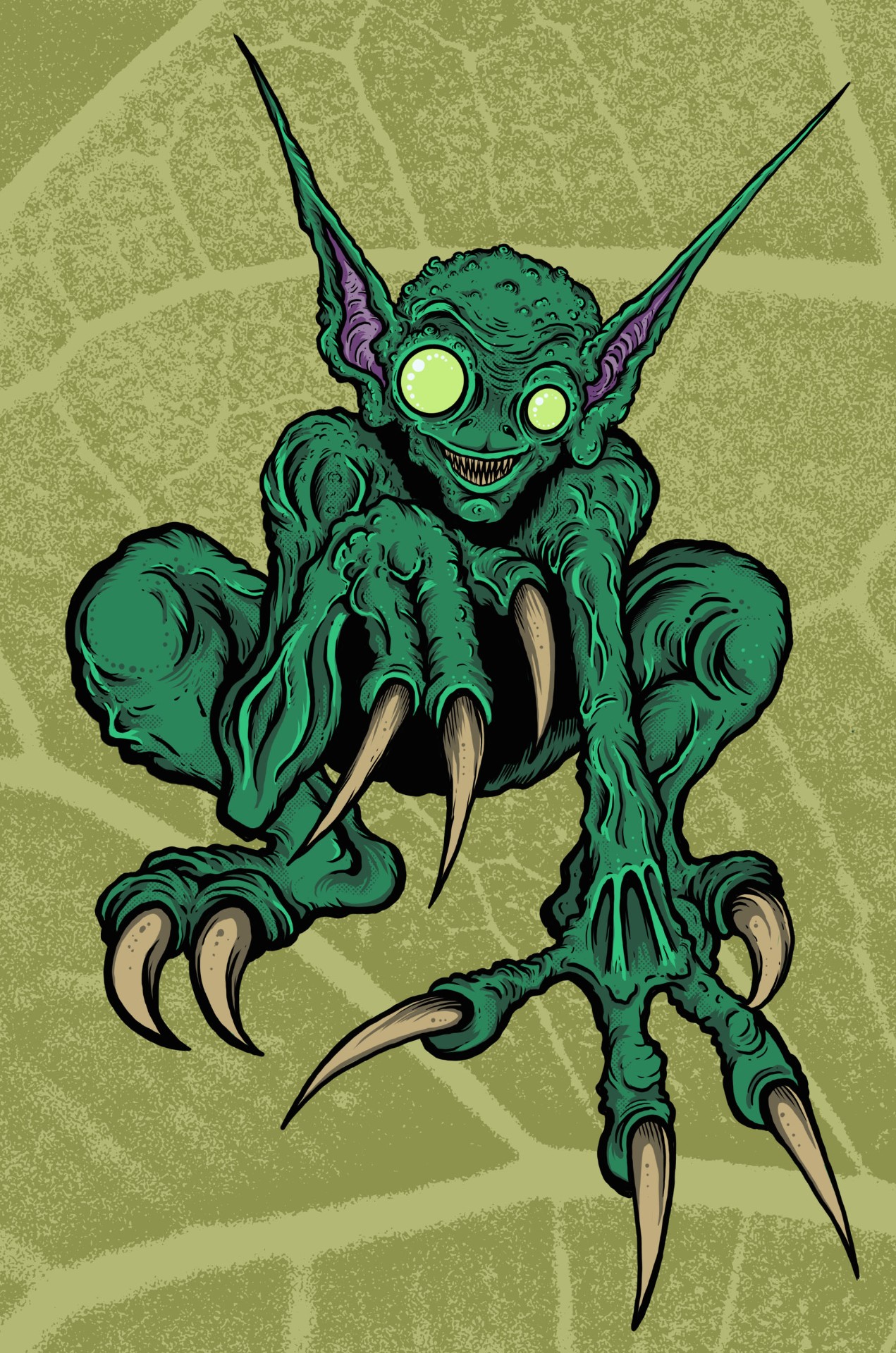 Hopkinsville Goblin - Cryptid Empire - Original Artwork by David J. Hardie