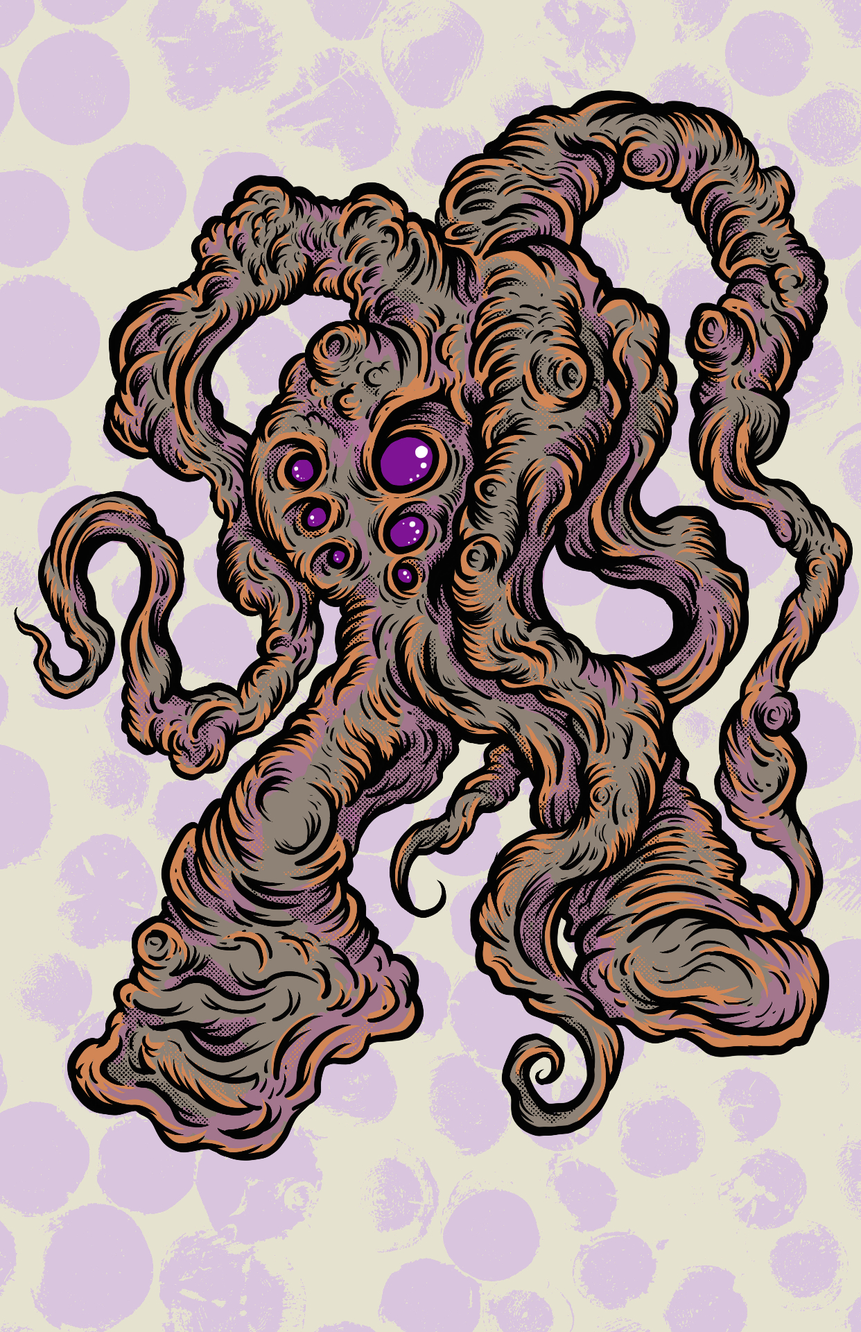 Indescribable Octoman - Cryptid Empire - Original Artwork by David J. Hardie