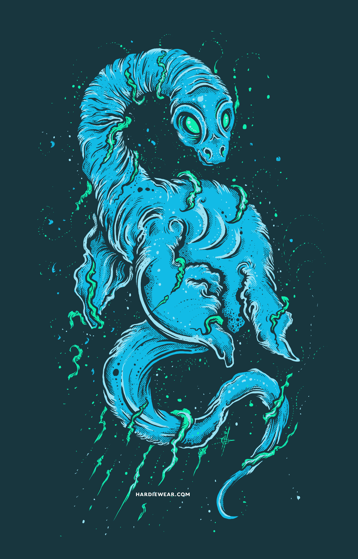Loch Ness Monster - Cryptid Empire - Original Artwork by David J. Hardie