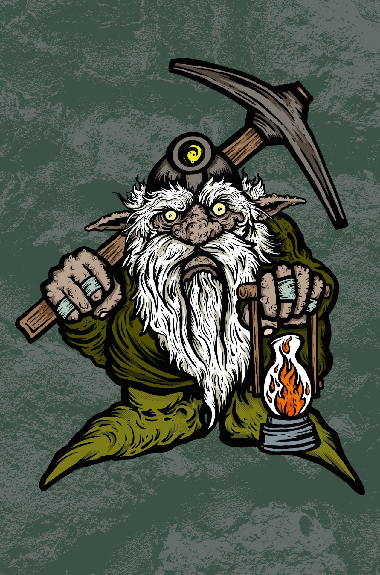 Tommyknockers - Cryptid Empire - Original Artwork by David J. Hardie