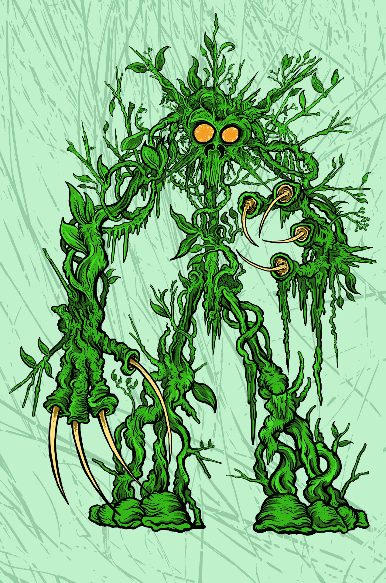 Vegetable Man - Cryptid Empire - Original Artwork by David J. Hardie