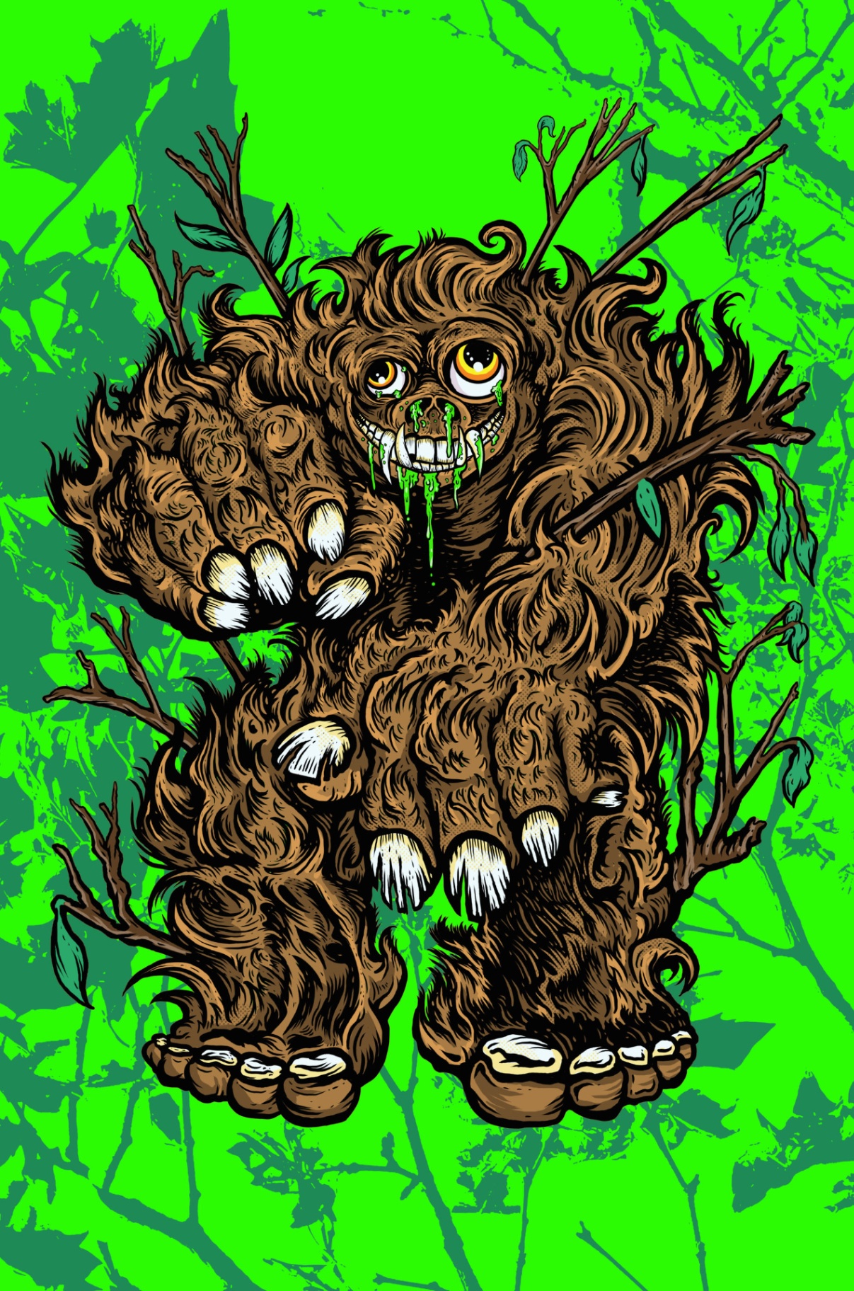 Woodbooger - Cryptid Empire - Original Artwork by David J. Hardie